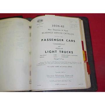 1930&#039;s 1940&#039;s NEW DEPARTURE HYATT BEARINGS NOS PARTS BOOK CATALOG UNITED MOTORS