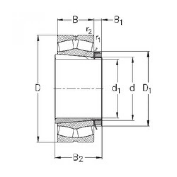 Rodamientos 23172-K-MB-W33+OH3172-H NKE #1 image