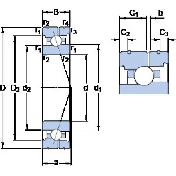 Rodamiento 7014 ACB/P4AL SKF #1 image