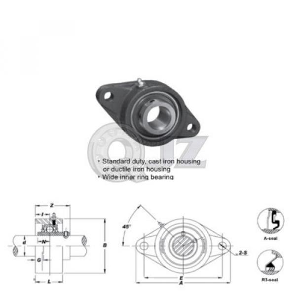 3/4 in 2-Bolts Flange Units Cast Iron UCFT204-12 Mounted Bearing UC204-12+FT204 #4 image