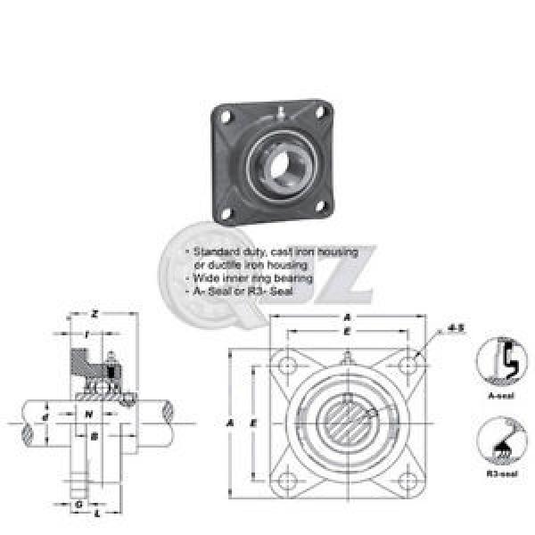 1 in Square Flange Units Cast Iron UCFS205-16 Mounted Bearing UC205-16+FS205 #1 image