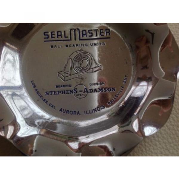 VINTAGE SEALMASTER BALL BEARING UNITS ASHTRAY - CHROMED HEAVY METAL ASHTRAY #4 image